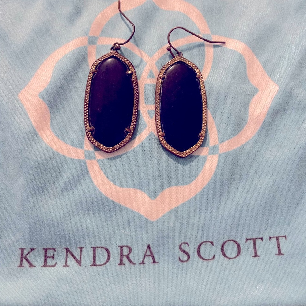 Kendra Scott Elle Navy Drop Earrings